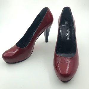 HANDMADE PATENT LEATHER PLATFORM WOMAN HEELS